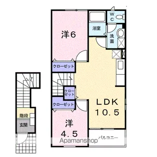 パストラルB【2階】の間取り