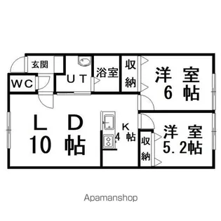 ティアラ【102号室】の間取り