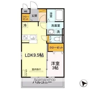 グリシーヌ A【2階】の間取り