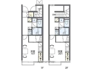レオパレスK HAUS撫養【209号室】の間取り