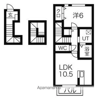 SKYCITYYAHABA A【3階】の間取り