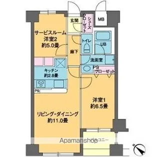 カスタリア茅場町【11階】の間取り