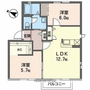 マークグリーンC【2階】の間取り
