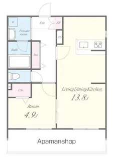 エーフラット 入谷【2階】の間取り