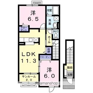 メゾン・クレール【2階】の間取り