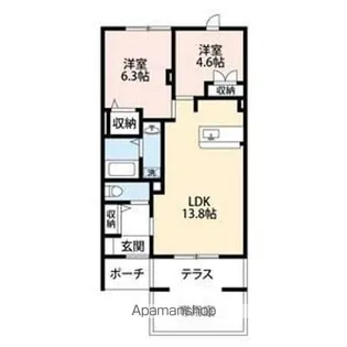 クレインヒルズ【1階】の間取り