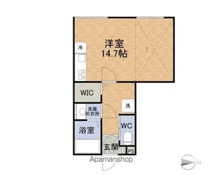 ORIGAMIⅡ【201号室】の間取り