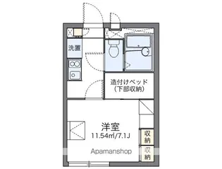 レオパレスオーチャード【210号室】の間取り