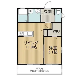 スラージュマン D【102号室】の間取り