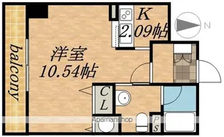 レジディア大通西【9階】の間取り