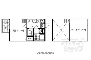 ロフティ四条大宮【109号室】の間取り