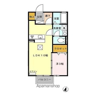 リビングタウンかじま台 C【1階】の間取り