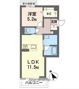 アンビエラ中川【2階】の間取り