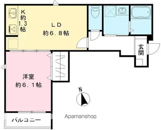 ウィステリア S【201号室号室】の間取り