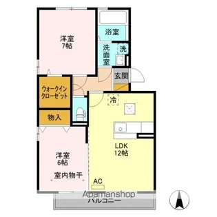 フルール・ド・ルージュ【1階】の間取り