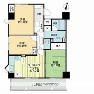 バルミー高須【3階】の間取り