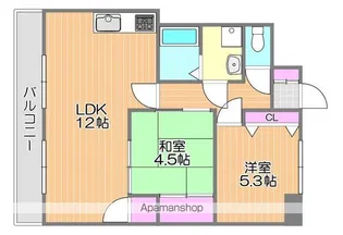 サンシャイン上道【7階】の間取り