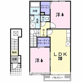 セント・フローラ C【2階】の間取り
