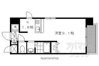 プレサンス京都三条大橋鴨川苑【4階】の間取り