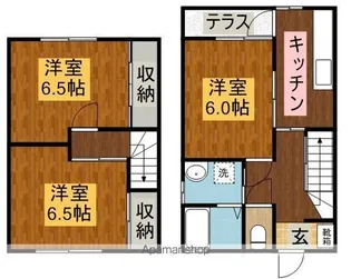岐阜県高山市下切町【テラスハウス】の間取り