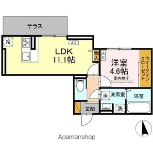 Dーセアリス黒砂【1階】の間取り