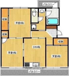 屋島パークハイツ【2階】の間取り