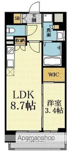 コンフォリア新大阪宮原Q【1202号室】の間取り