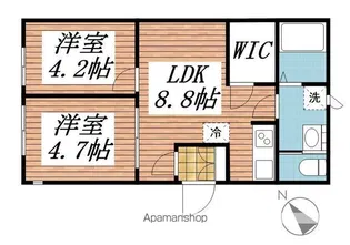 エクウス中村橋【301号室】の間取り