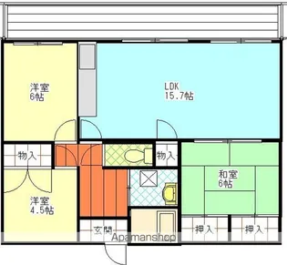 リバティ—セトル加納【102号室】の間取り