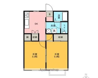 フレグランスホープフル【101号室】の間取り