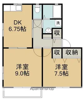 自然倶楽部【201号室】の間取り