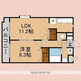 Uコート・はなみずき【403号室】の間取り