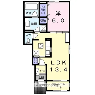 ヴィラ パーク サイドS【1階】の間取り