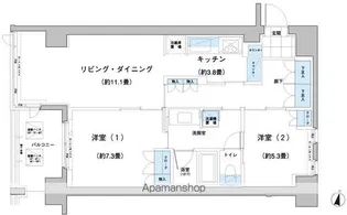 ガーデニエール砧レジデンス【10階】の間取り