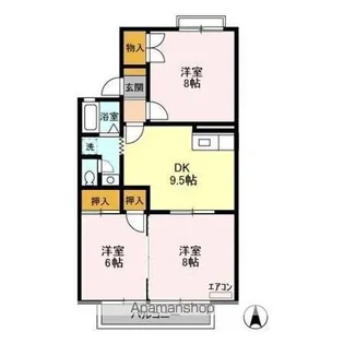 ファミールタヤマ A【2階】の間取り