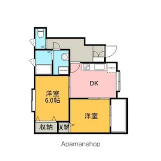 千葉県千葉市若葉区貝塚町【アパート】の間取り