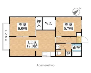 サンパティーA棟【1階】の間取り