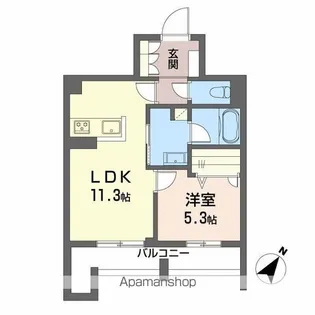 SHAMAISON AMBER026【303号室】の間取り