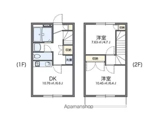 レオパレスサナロA【103号室】の間取り