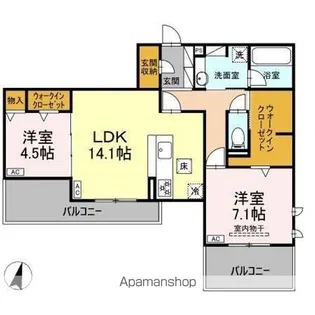 DIOSPERSIMMON長泉 II棟【1階】の間取り