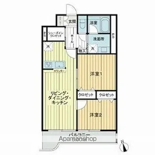 第2スカイハイム【507号室】の間取り