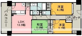 ベルメゾン川越サザンスケープ【7階】の間取り