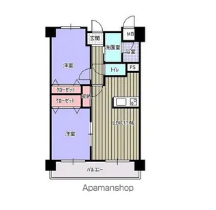 プルーリオン本町【404号室】の間取り