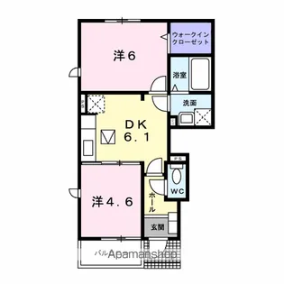 クレメント【1階】の間取り
