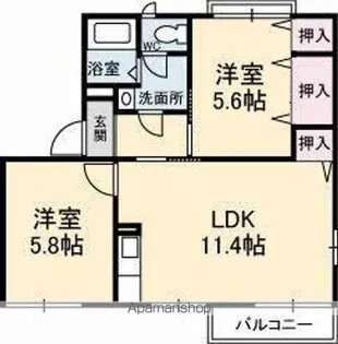 エスポアール【1階】の間取り