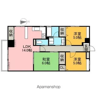 グランコート21【4階】の間取り