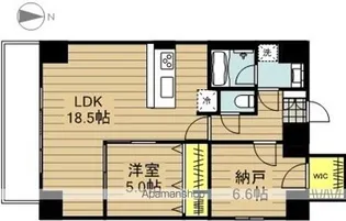 FOUNTAIN PARK SIDE 空【1001号室】の間取り