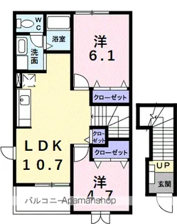 アヴニ−ル T.M【2階】の間取り