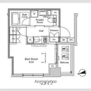 プラウドフラット門前仲町Ⅴ【7階】の間取り