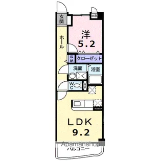 メゾン アウローラ【1階】の間取り